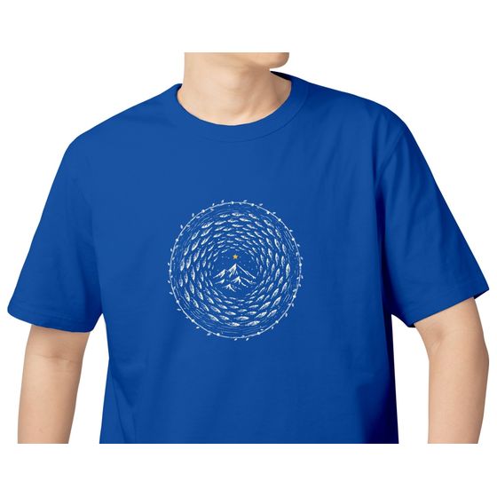 Camisa Azul Royal vestida