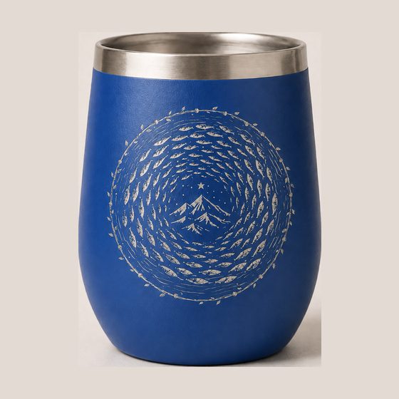 Copo térmico Azul — de frente